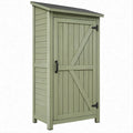 Gartenschrank aus massivem Tannenholz in Grün, 77 x 54 x 179 cm